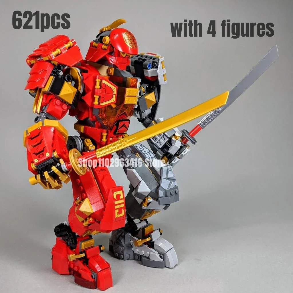 623pcs Fire Stone Mecha Robot Model Building Blocks 71720 Bricks Educational Toys For Children