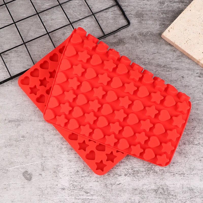 1Pc Multicavity Star Love Shape Silicone Molds DIY Chocolate Candy Tray for Biscuit Treat Candy Gummy Cookie Baking Tool