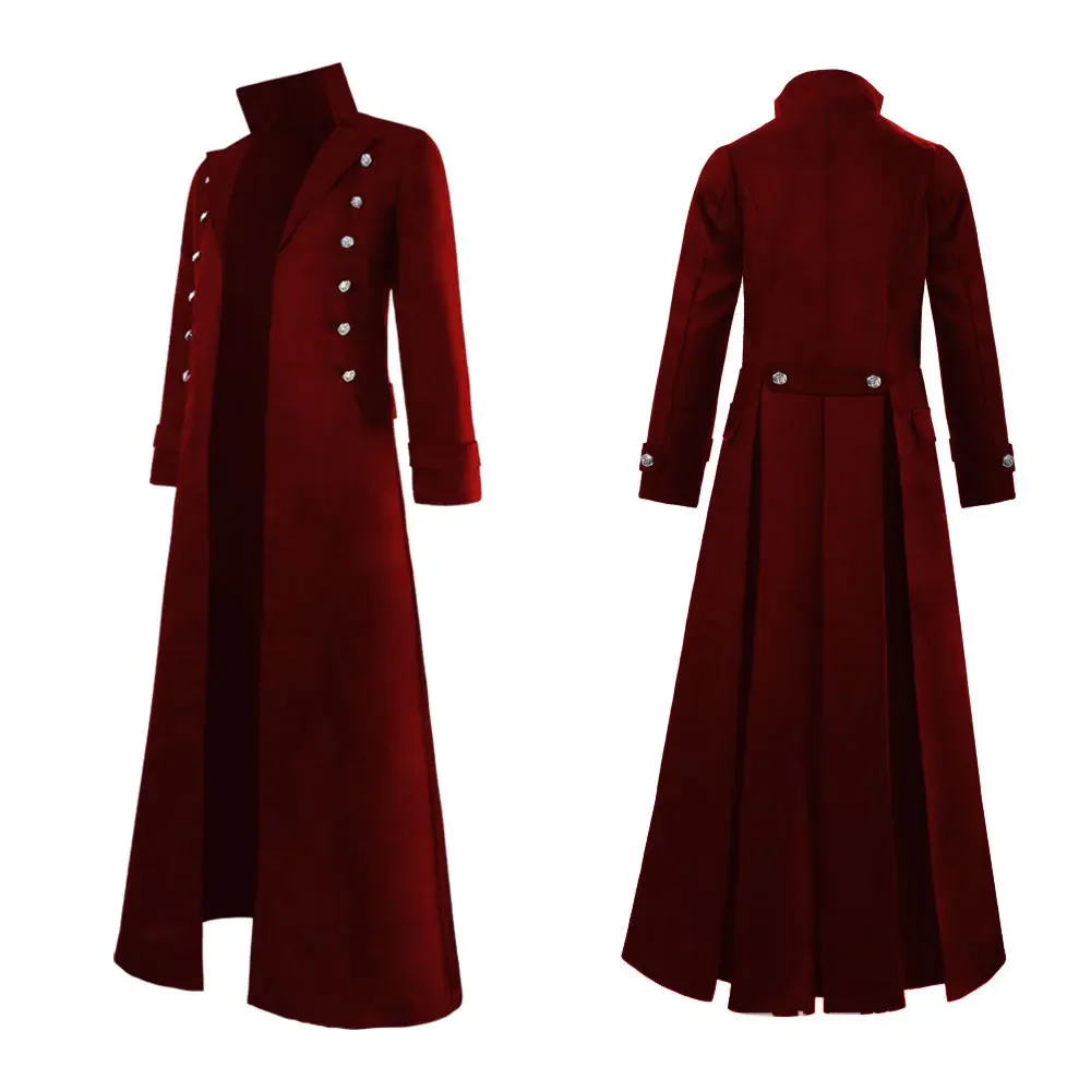 Medievale rinascimentale gotico Plus cappotto Vintage doppiopetto cappotto da palcoscenico