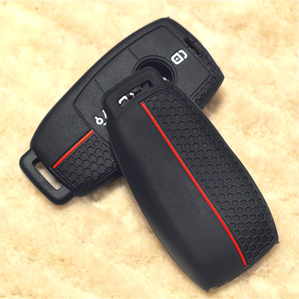 Capa de silicone para chave de carro, para mercedes benz amg e c s glc classe e200 e400 e63 w213 s550 s560 c260 a200 protetor de chave