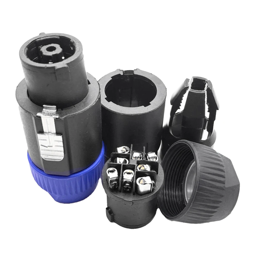 Afbeelding 4: SpeakON 8-pins Powercon-stekker- en paneelmontage vrouwelijke socketadapterset - 8-polige luidsprekerkabelconnectoren voor Pro Audio Equipment