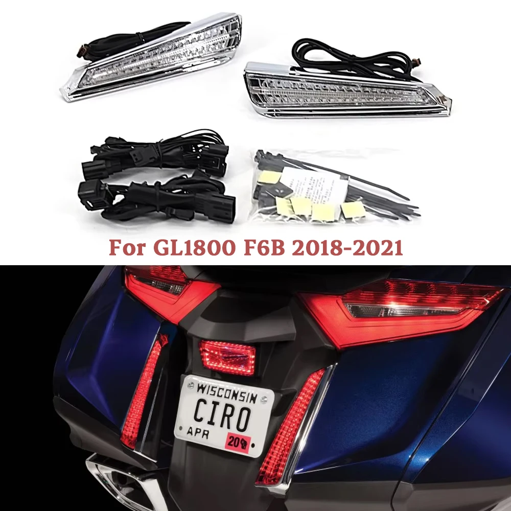 

NEW 2018 2019 2020 2021For HONDA Gold Wing 1800 F6B GL1800 Motorcycle Turn Signal LED Filler Panel Lights Decorative Lamp