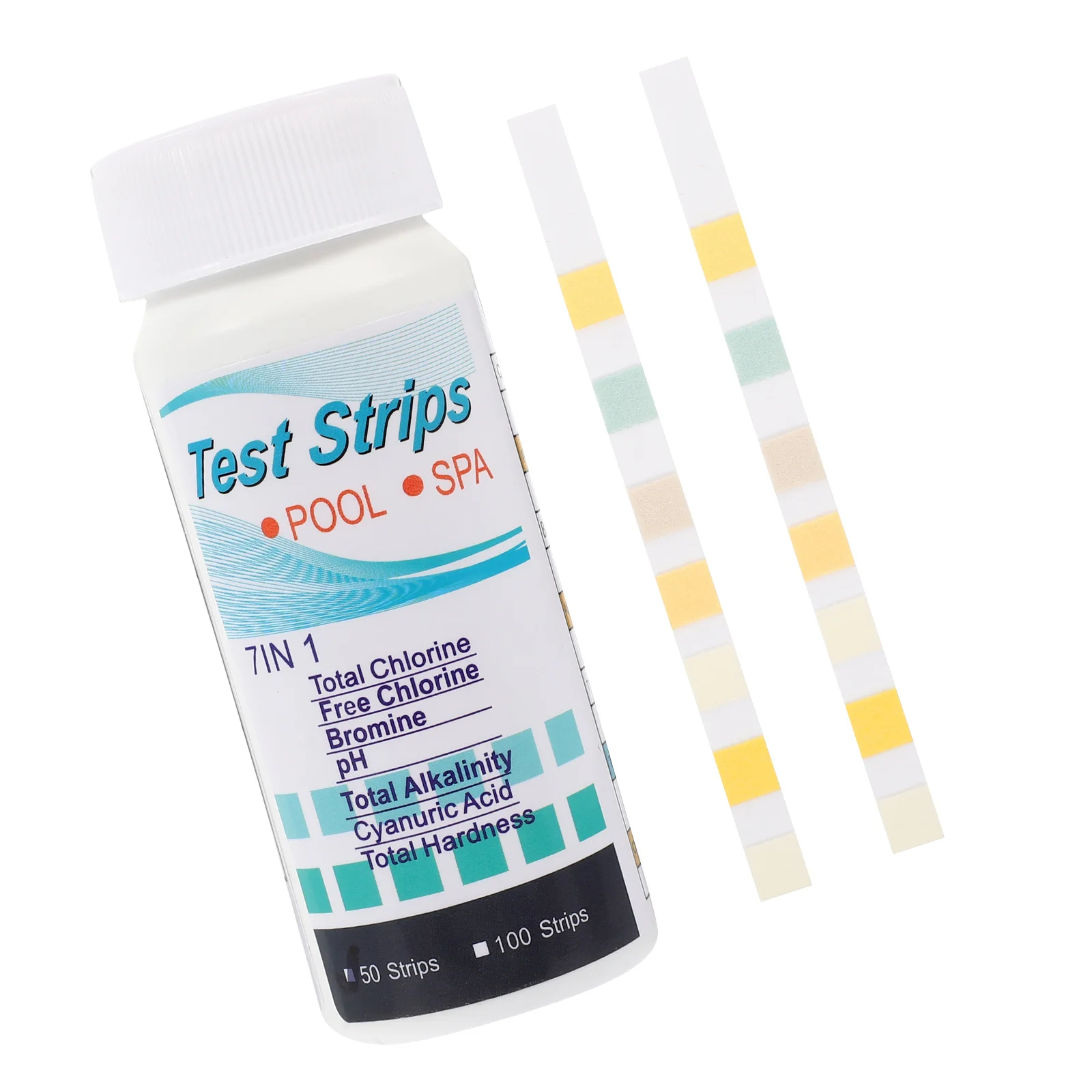 

Professional Water Test Strips 7 in 1 Aquarium Testing Tool Quick Results Durable Handy Pool Test Strips