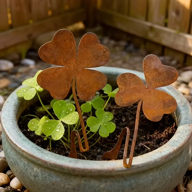 Natural Beauty for The Countryside, Featuring Outdoor Rusty Metal Garden Decorations, Insertable Garden Markers And Ground Decor
