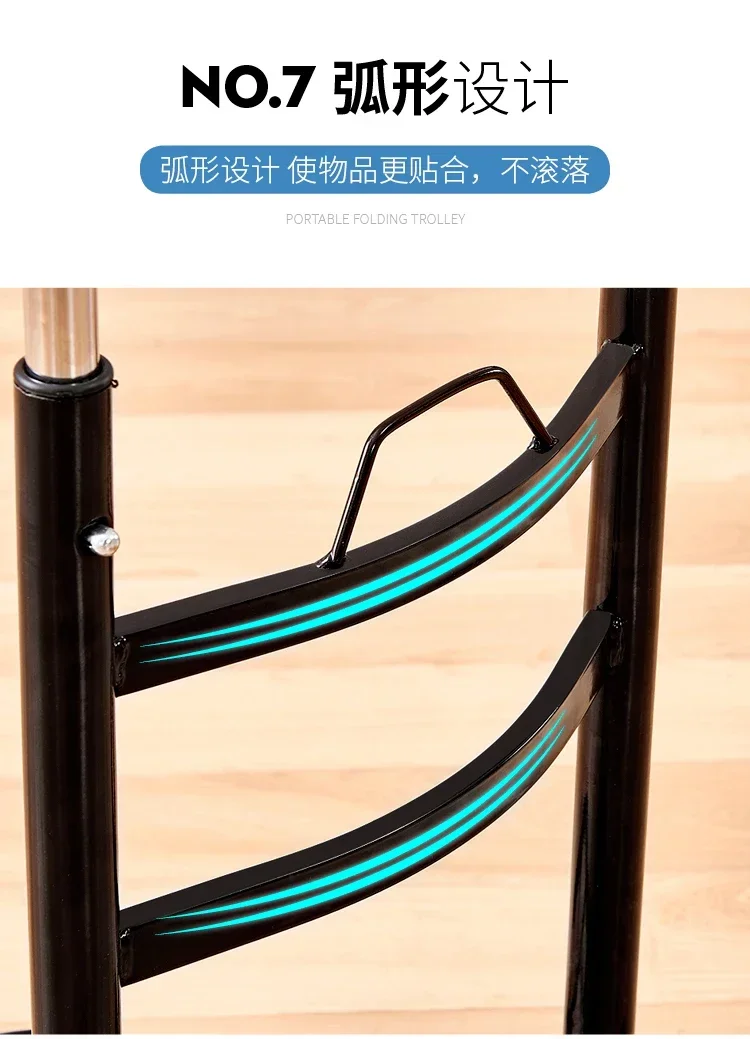 عربة تسوق صغيرة وصلت حديثًا لعام 2025، عربة تخزين صامتة قابلة للطي #5