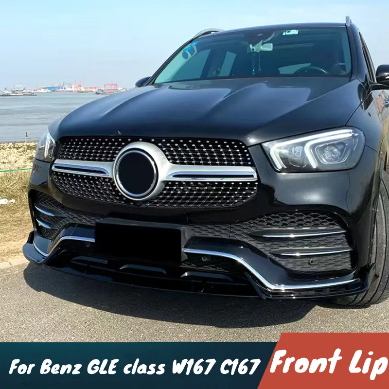 

For 2019-2023 Benz GLE Class W167 C167 AMG 3 pcs/Set Car Front Bumper Splitter Lip BodyKit Guard Exterior Tuning Accessories