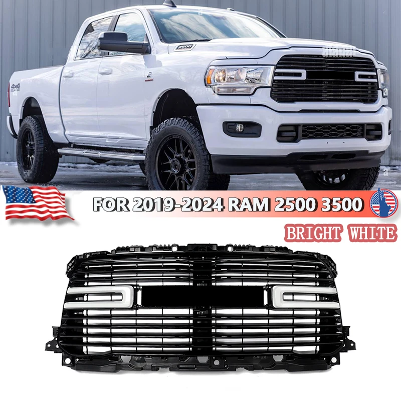 

Передняя решетка капота, совместимая с оперативной памятью 2020-2024 2500 3500 4500, верхняя решетка переднего бампера в стиле Laramie в сборе, 7 вариантов цвета