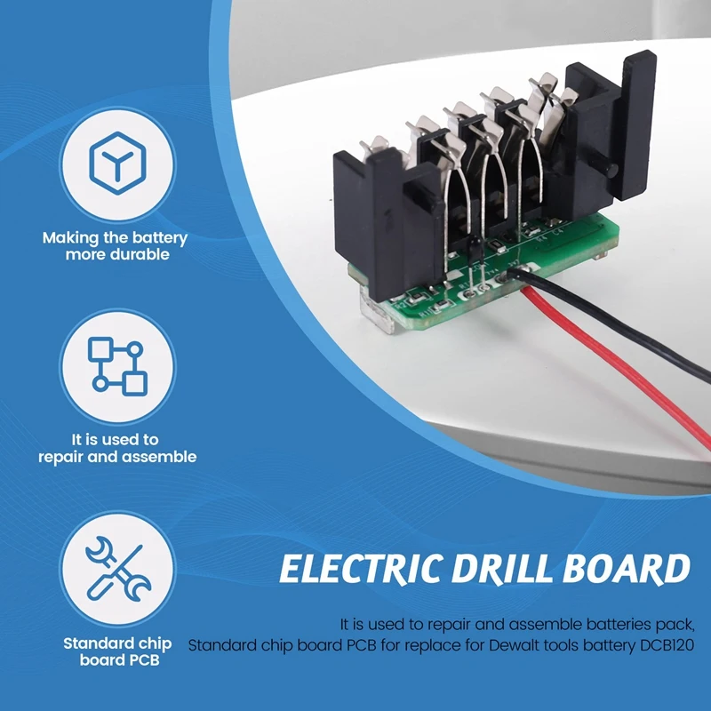 DCB120 Electric Drill Battery PCB Charging Protection Circuit Board For Dewalt 12V 10.8V Li-Ion Battery