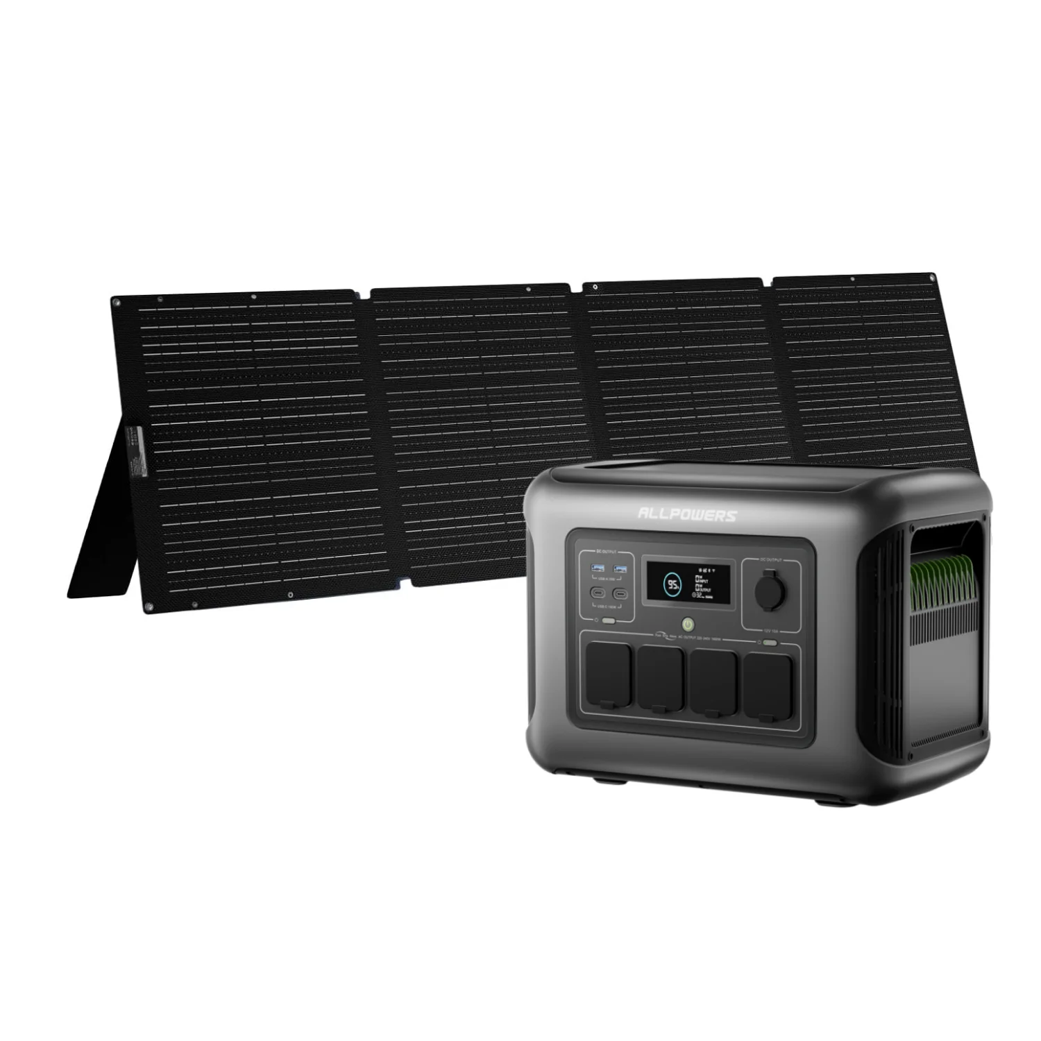 ALLPOWERS R1500 LITE Tragbares Kraftwerk mit Solarpanel 100 W 200 W 1056 Wh LiFePO4-Batterie-Solargenerator für Wohnmobile im Freien