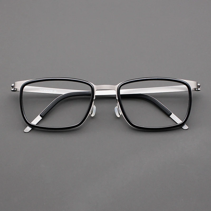 

Denmark Brand Ultralight Rectangle Glasses Frame for Men Titanium Optical Myopia Eyeglasses Women Korean Screwless Eyewear 9711