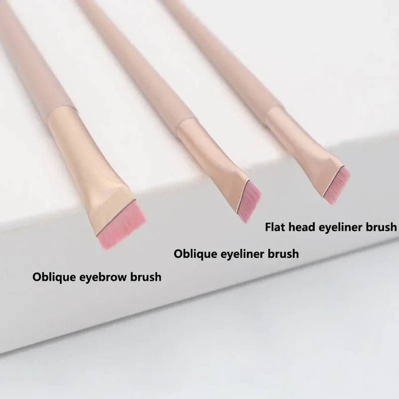 Blade Thin Eyebrow Brushes Pink Angled Concealer Eyeliner Brushes Portable Eyeshadow Makeup Brushes Cosmetic Facial Beauty Tools