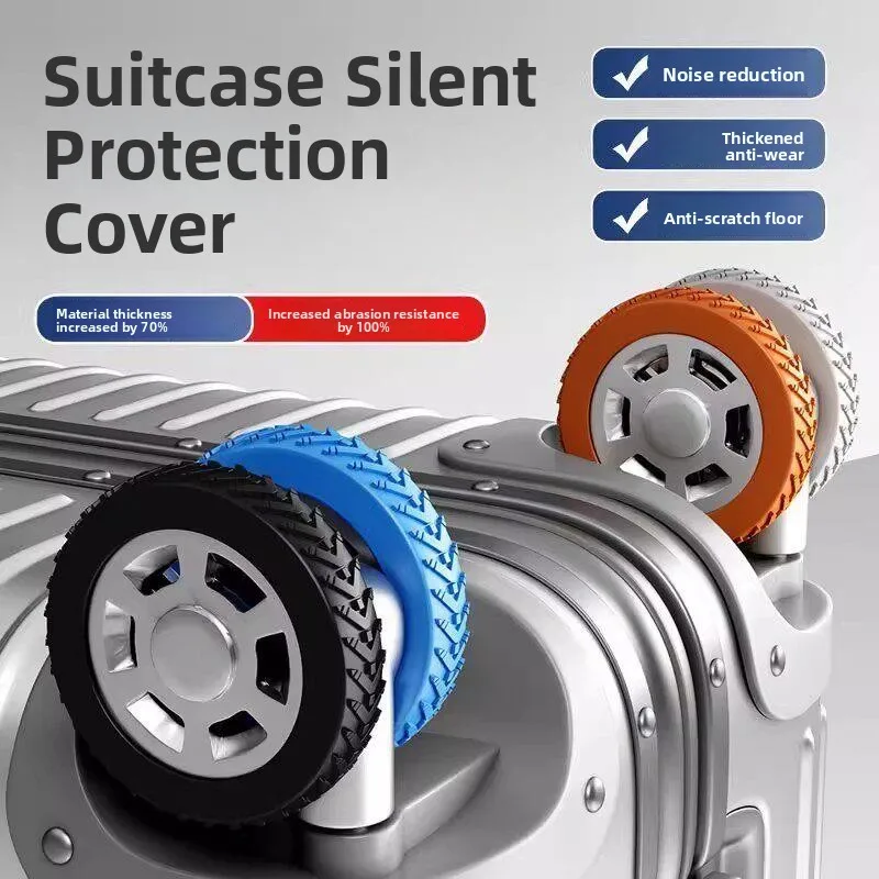 静音ゴム製保護カバー-荷物用ホイール用-ユニバーサルホイールスリーブ-旅行用スーツケース-グライディングロッドバッグ交換用シリコン