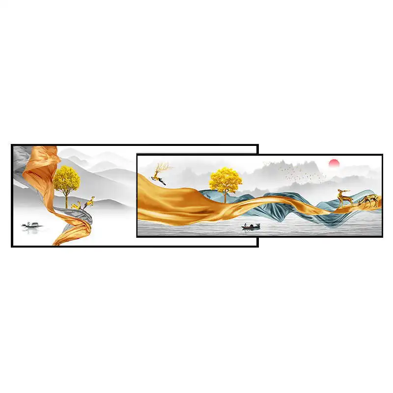 

Modern minimalist living room, decorative paintings, abstract background paintings, decoration