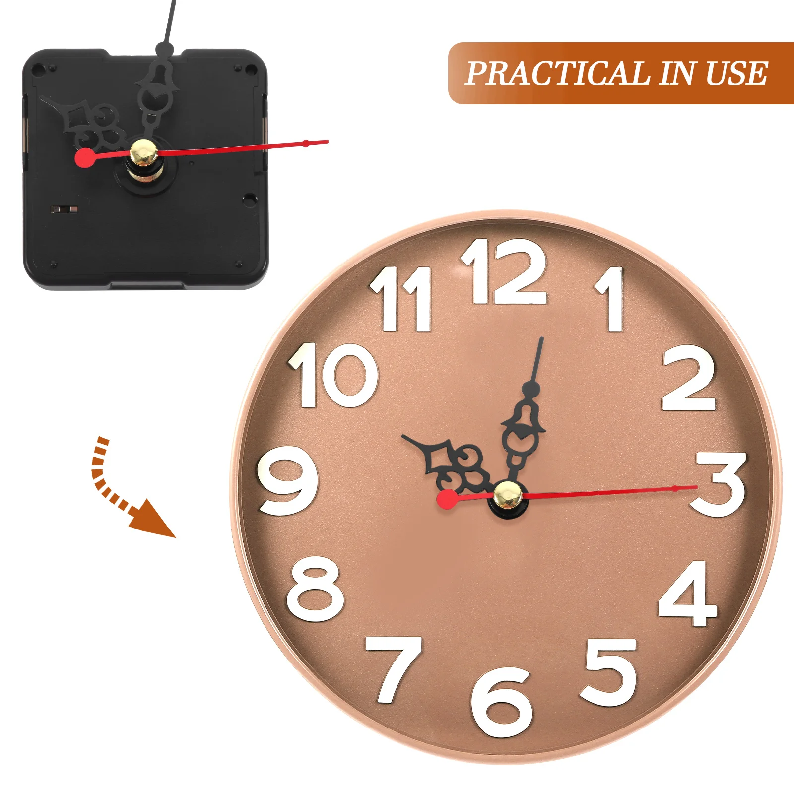 

Silent Wall Movement Mechanism Kit 10-12CM DIY Repair Parts Replacement Replacement Repair Clock Movement Clock Movements