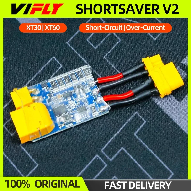 

VIFLY ShortSaver 2 V2 Smoke Stopper Electronic Fuse XT30 TX60 2-6S Lipo Short-Circuit/Over-Current For FPV Racing RC