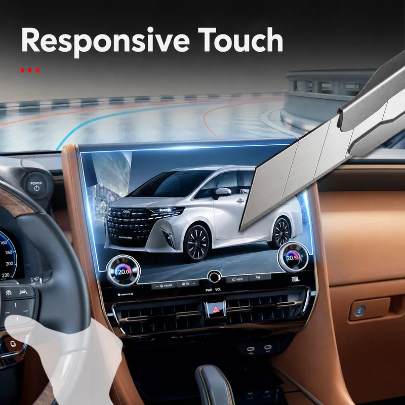 Car Tempered Glass Screen Protector for Toyota Alphard Vellfire 40 Series Navigation Rear Tablet TV Film LHD RHD
