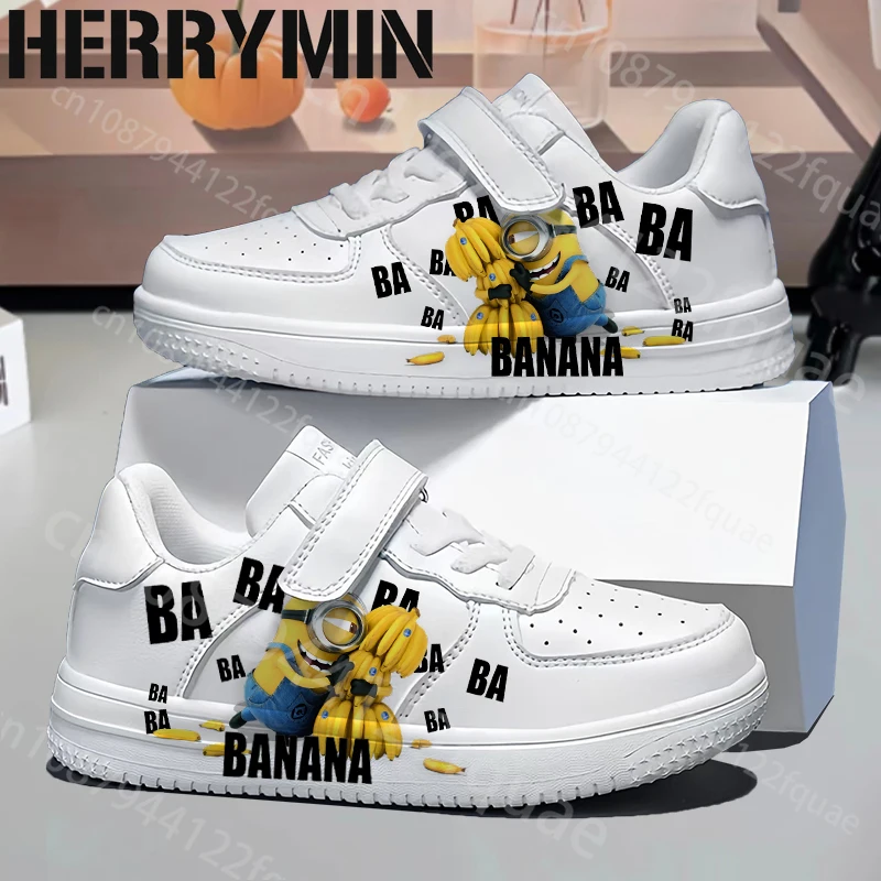 

New popular Minions printing Pattern Children shoes boys girls Outdoor walking comfortable Parent child shoes gift