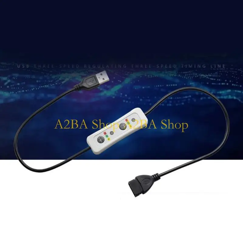 A2BA 3 속도 제어 USB 확장 케이블 스위치 코드 팬 컨트롤러 장비