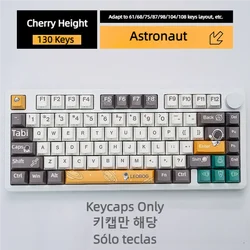 LEOBOG 130 Keys PBT Keycaps Side-engraved Theme Key Caps Cherry Profile Cross Axis High Compatibility Gaming Mechanical Keyboard