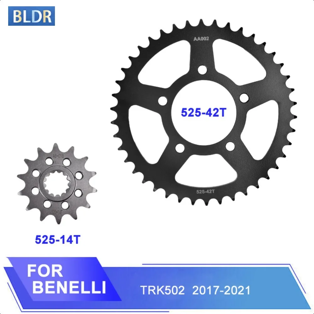 

525 14T 42T Front Rear Sprocket Gear Wheel Cam for Benelli TRK502 2017-2021 TRK 502