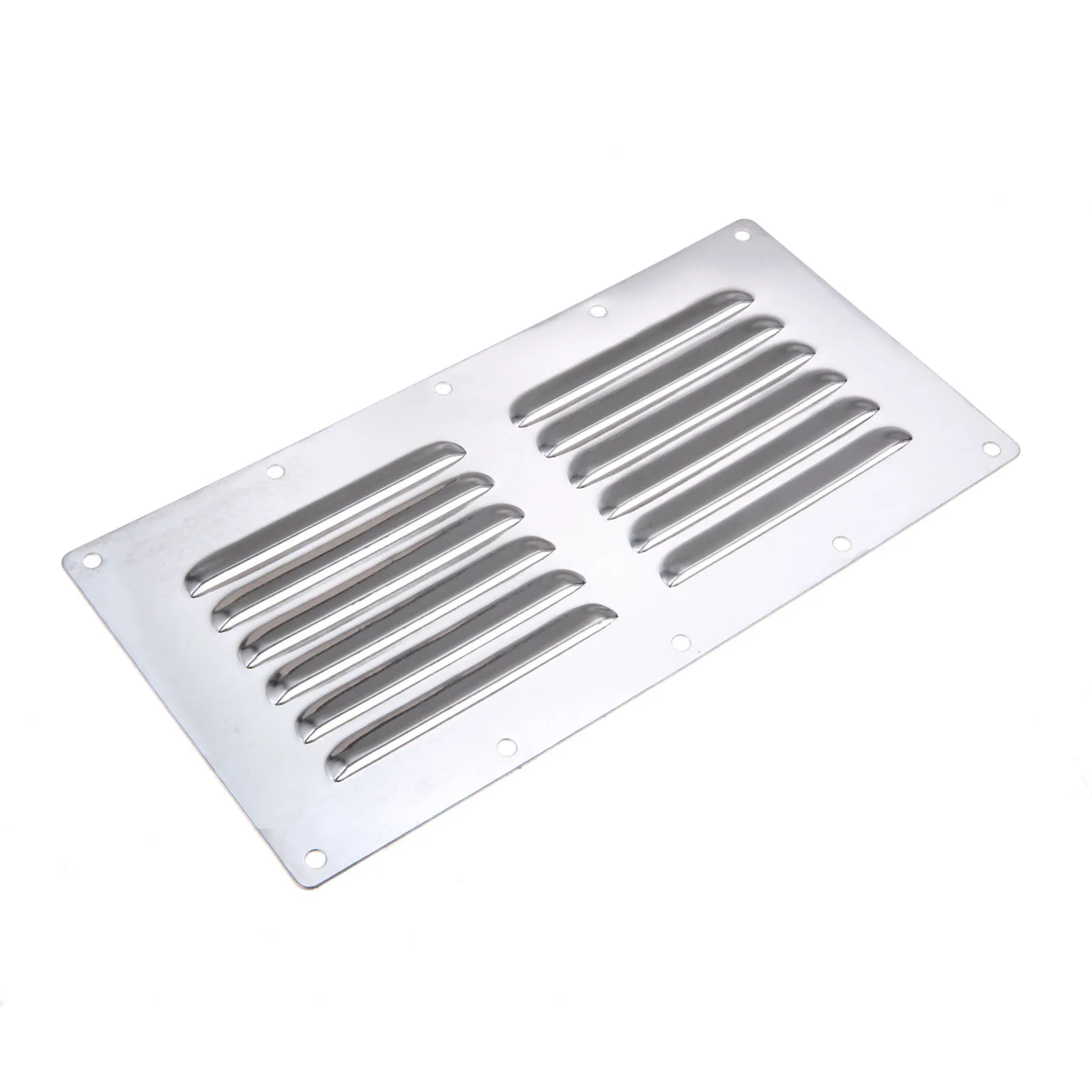 230*115mm/9*4.5in Marine Stainless Steel Vertical Rectangular Louvered Air Vent Grille Ventilation Louver Vent Cover Boat Yacht