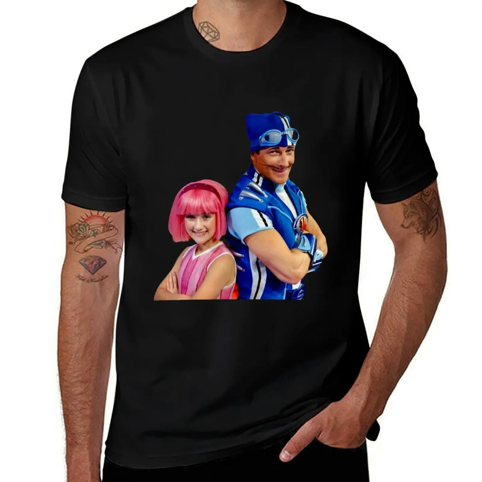 LazyTown Stephanie _amp_ Sportacus Duo Design T-Shirt t shirt custom print T-Shirt