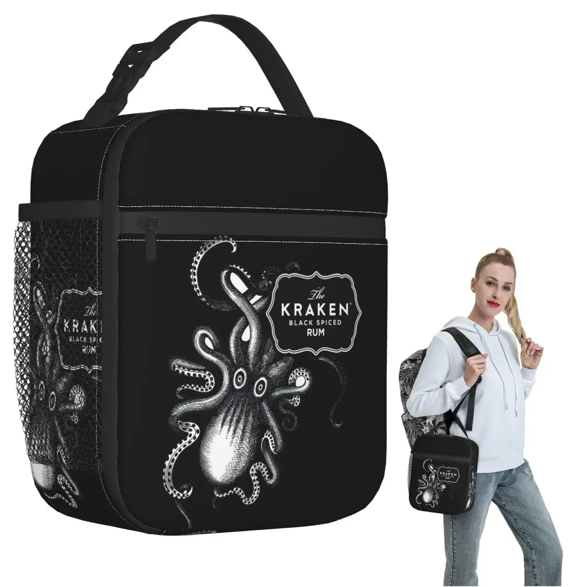 

Изолированная сумка для обеда Kraken Rum для женщин и детей, портативные коробки для еды, термосумка для обеда