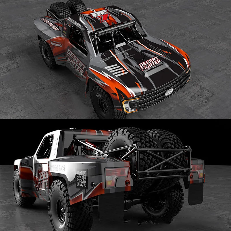 

YK4072 V3 DF7 масштаб 1:7 пустынный короткий курс радиоуправляемый автомобиль с дистанционным управлением электрический бесщеточный 4WD внедорожник высокоскоростной простой контроль