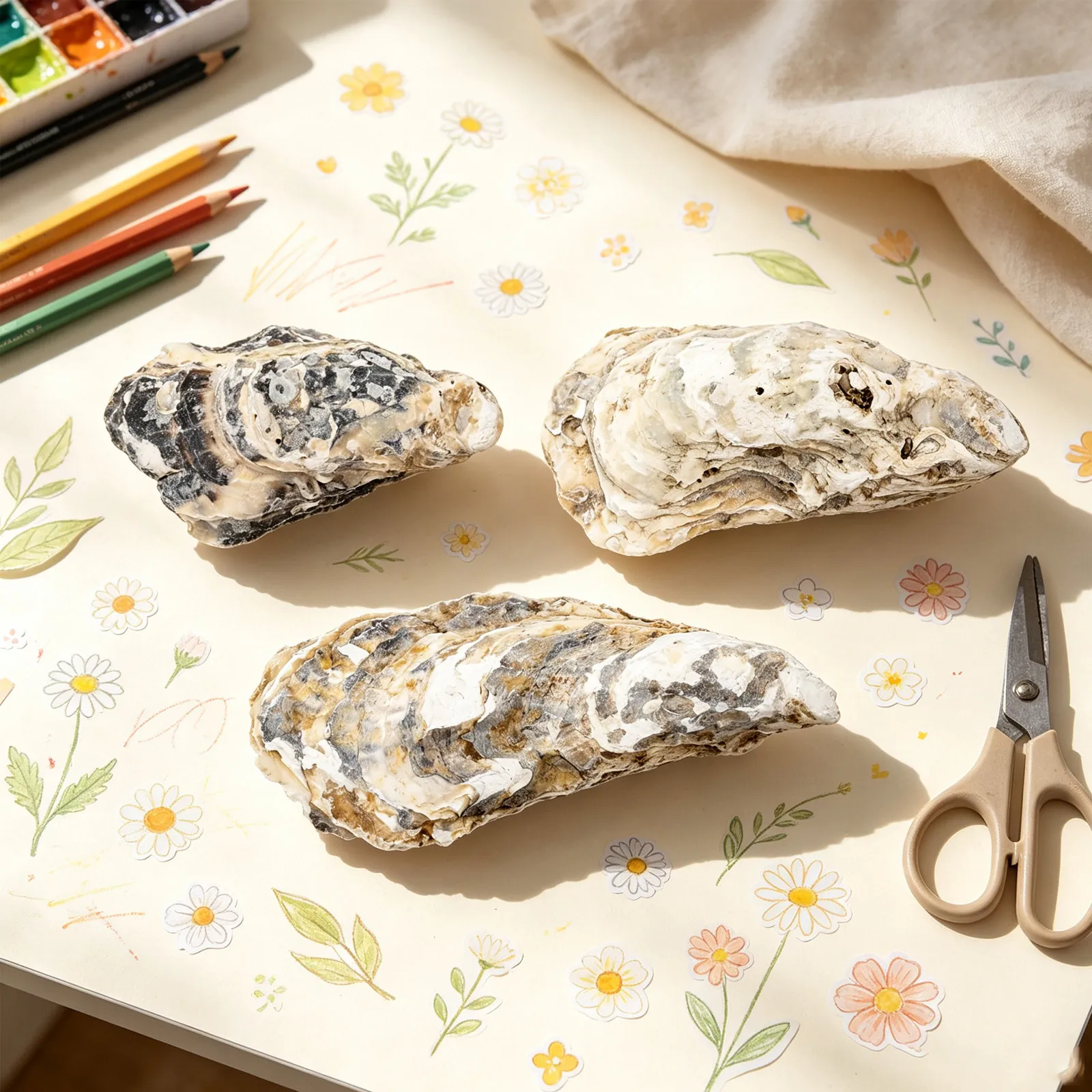 20pcs Natural Oyster Shells Large Flat Seashells DIY Crafts Painting Decoupage Shells Nautical Beach Decor Jewelry Making
