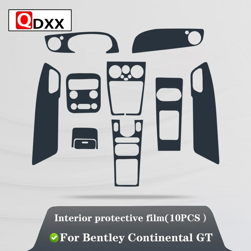 For Bentley Continental GT 2012-2017 Car Interior Center console Transparent TPU Protective film Anti-scratch Repair film Refit