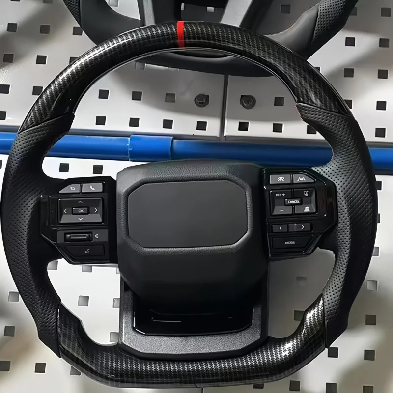 Customized Leather Car Steering Wheel For Toyota Land Cruiser 7 Series LC200 LC300 LC 300 Prado 150 Hilux 4Runner Steering Wheel