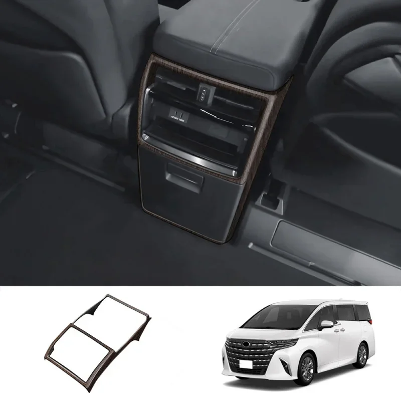 

For Toyota Alphard Vellfire 40 Series 2023 2024 carbonfiber rear air coniditions outlet cover Large rear anti kick outer frame