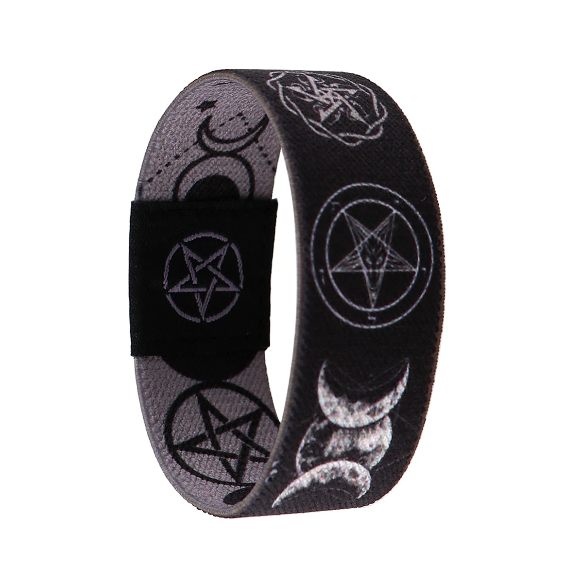 Bracelet Bracelets on Hand Triple Moon Goddess Wicca Pentagram Magic Amulet Stretch Wristband Bracelet for Women Men Bangles