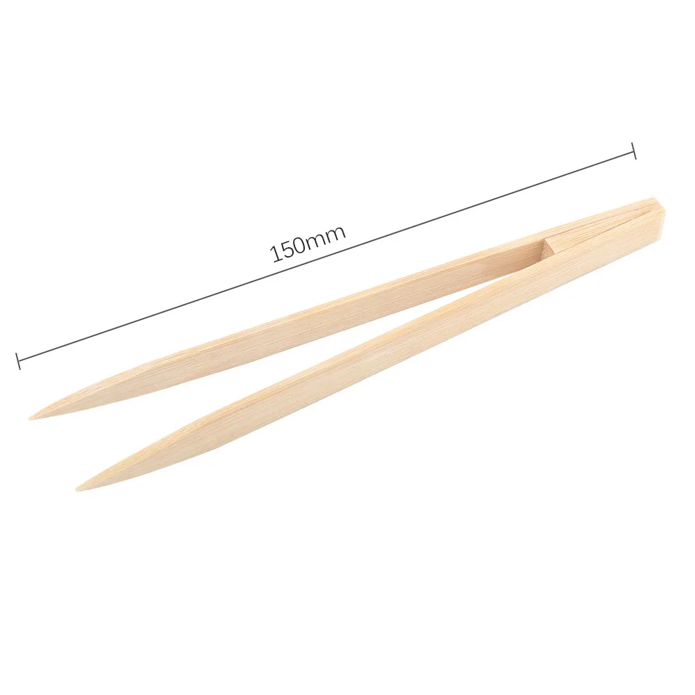 Non-magnetic Insulation Tweezers for Electronics Repair Tool, 15cm Precision Bamboo Tweezers with Pointed Tip