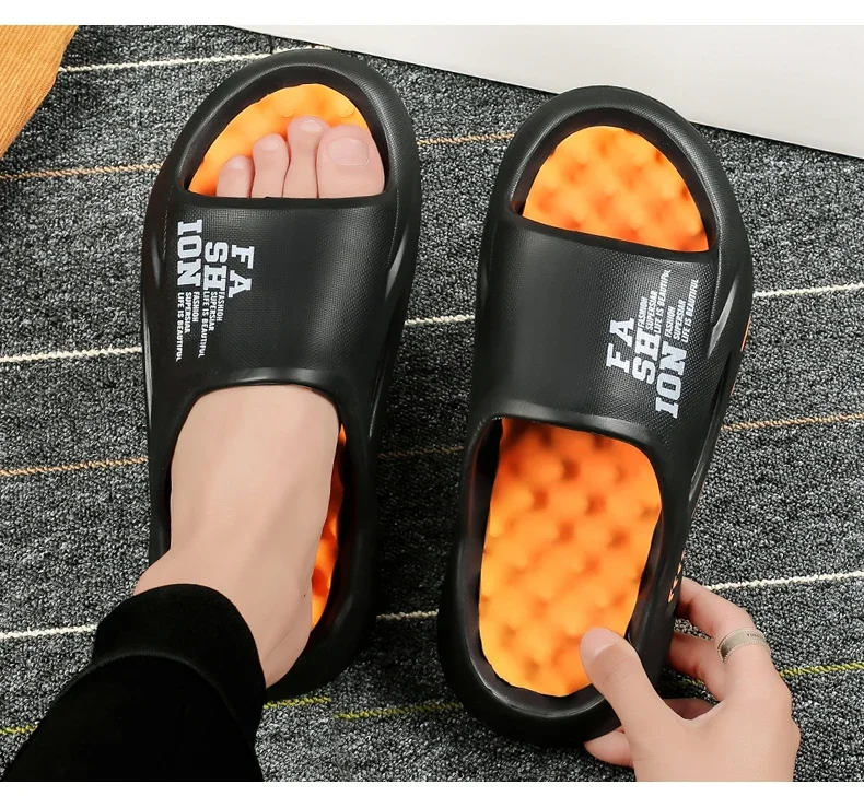 Sommer Herren Massage-Slipper Indoor Outdoor Sandalen Strand Freizeitschuhe Weiche Sohle Slides Herren Flip-Flops Herrensandalen Große Größe 47 – Detail 13