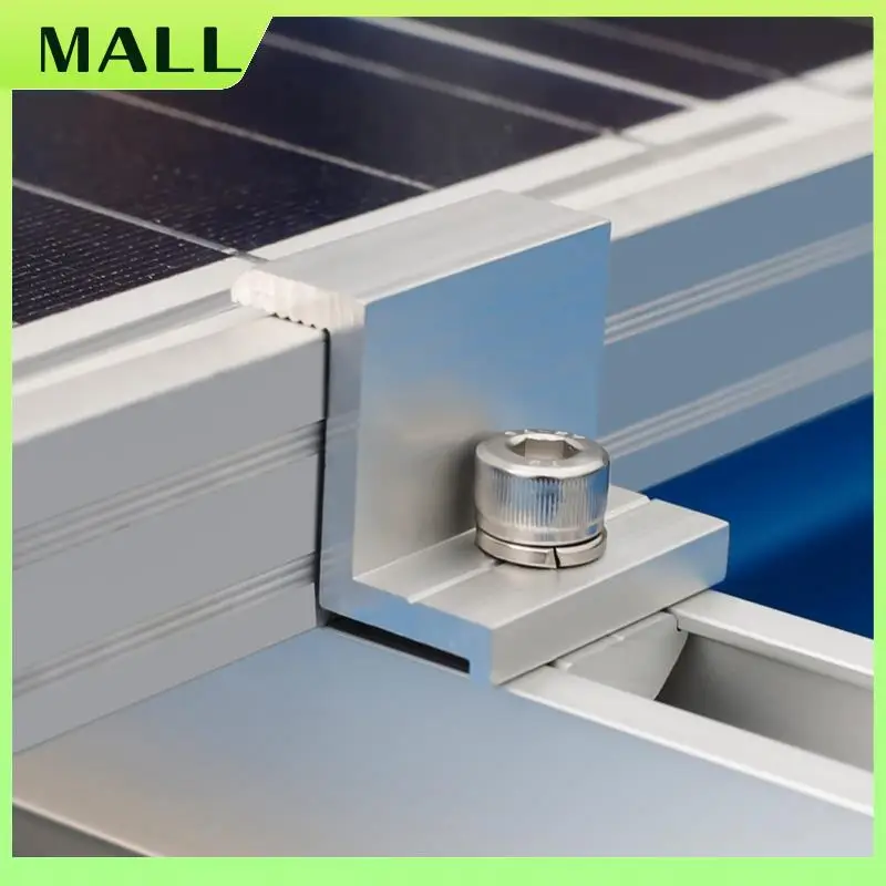 MALL 4 Pieces Solar Module Holder End Clamp Kit Solar Panel Edge Clamp Brackets Solar End Clamp Adjustable Solar Panel ,30Mm