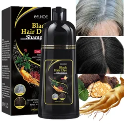 100ml Natural Herbal Hair Dye Shampoo 3 in 1 Hair Color Shampoo for Gary Hair Dark Brown Black And Women Men Grey Coverage 2024