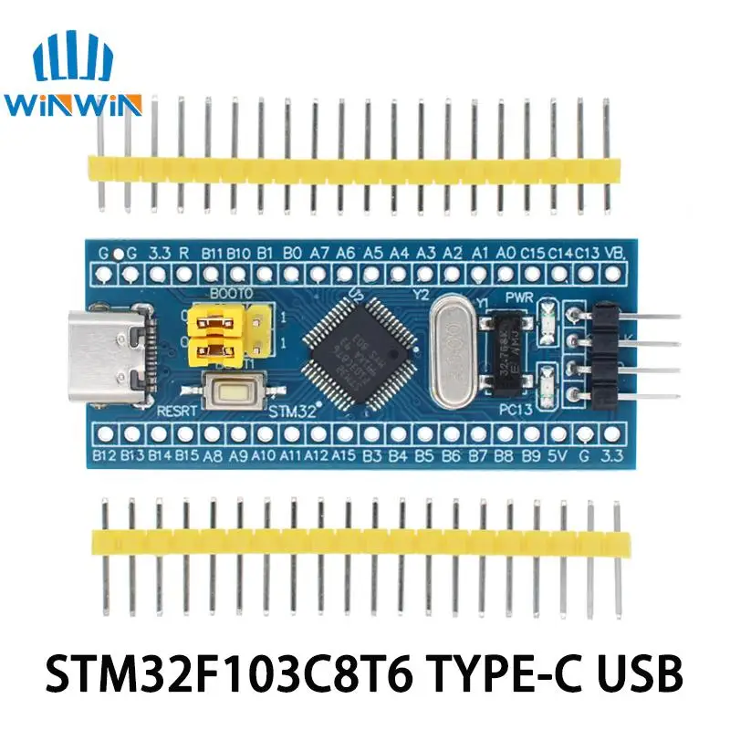 الأصلي STM32F103C6T6 STM32F103C8T6 ARM STM32 الحد الأدنى لوحة تطوير النظام وحدة لاردوينو ST-Link V2 Mini STM8 #6