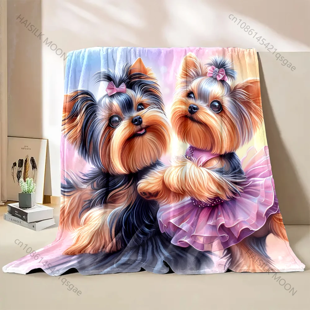 Outdoor Kids Yorkshire - 1pc dois yorkshire terriers cobertor quente
