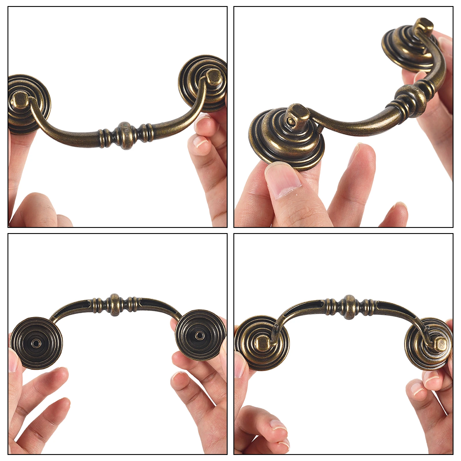 Antique Drawer Knobs Bedroom Pulls Shoe Organizer Pull Bronze Handle Kitchen Cabinet Door Handle Retro Handles For Furniture