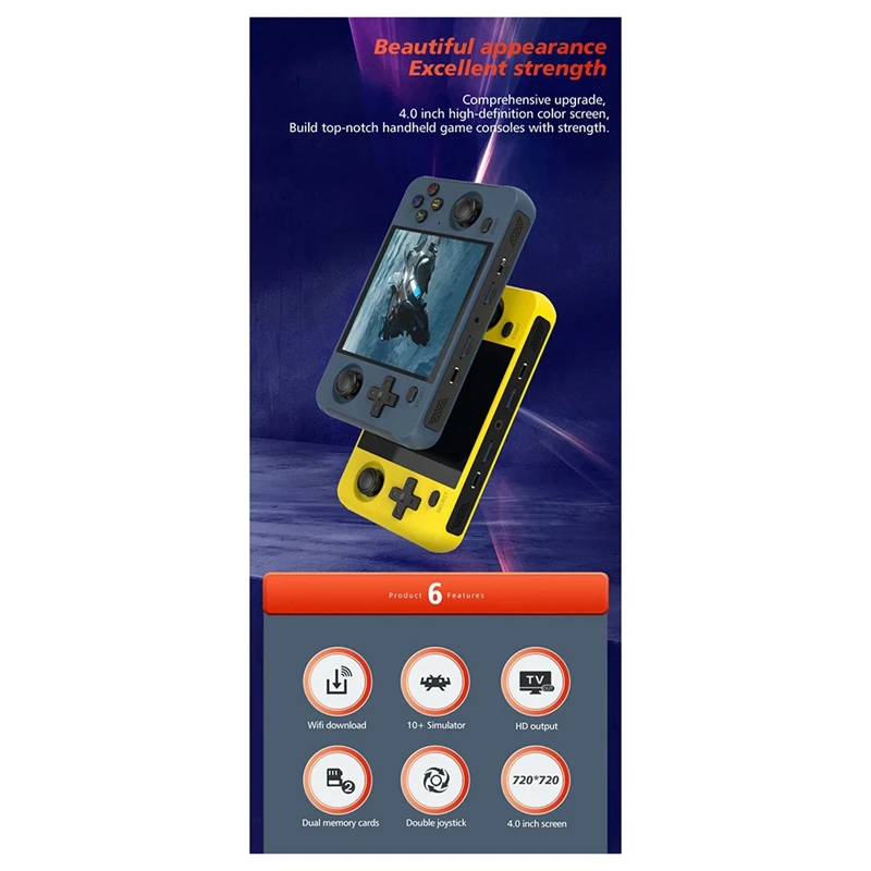 B03B-R40S Retro Videospielkonsole 16 GB + 64 GB Wifi + BT Linux Unterstützung für GBA GBC PSP PS1 N64 DC NDS ARCADE Simulator