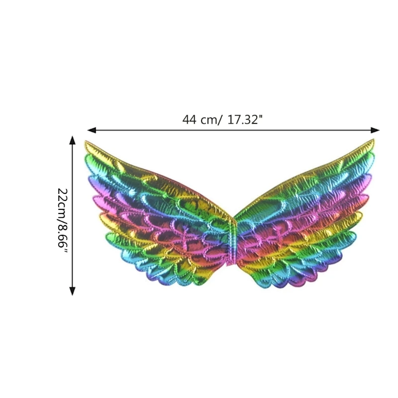 Vlindervleugels Regenboog-engelenvleugels Flexibele Eenhoornvleugels Cosplay Aankleden Prop