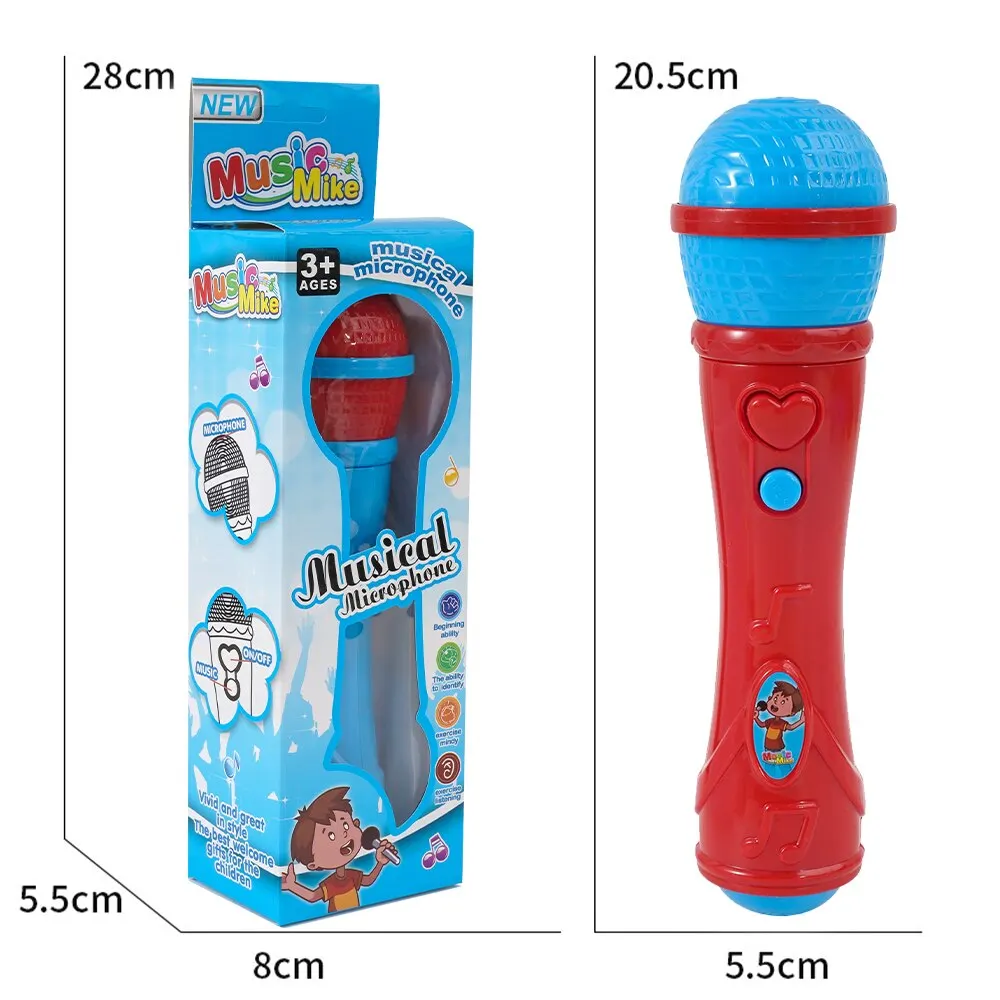 Jouets de microphone de chant de dessin animé pour enfants, jouets de simulation amusants, éducation précoce, éveil, karaoké, musique