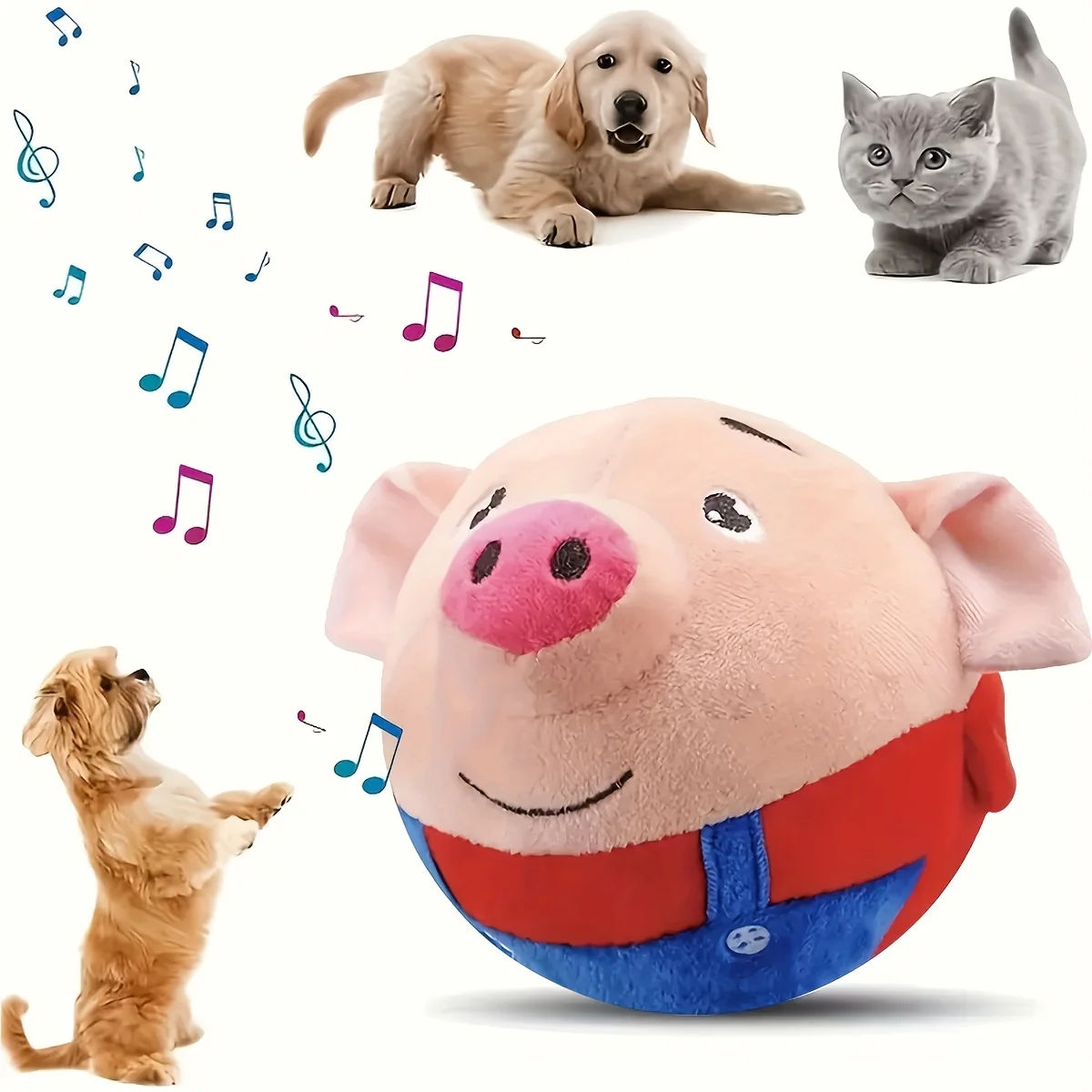 Interaktives Hundespielzeug mit Musik- und Aufnahmemodi – waschbares, wiederaufladbares Kauspielzeug für Haustiere, langlebiges Haustierspielzeug, interaktives Hundespielzeug