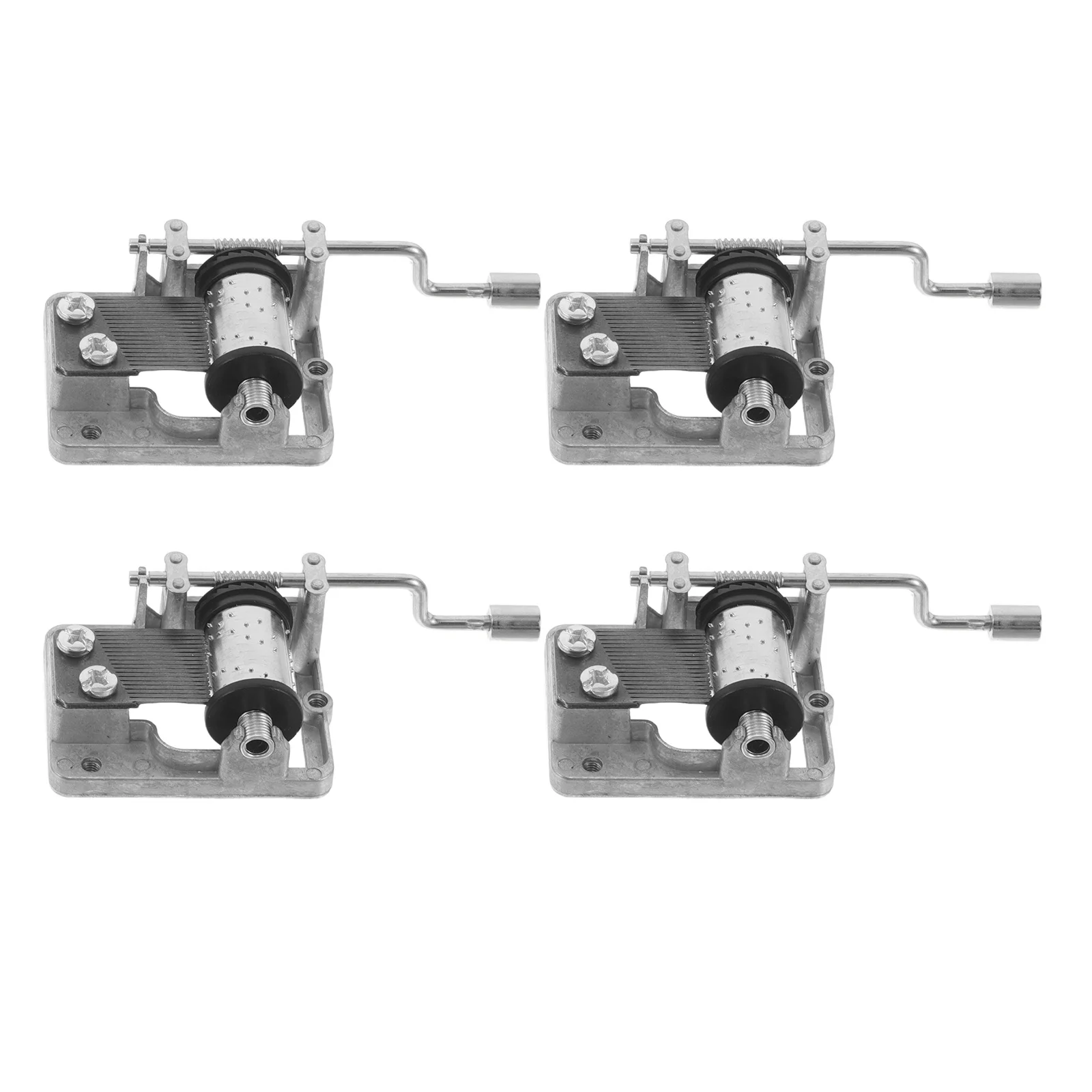 

4pcs Music Box Mechanism Mini Diy Hand Crank Movement Replacement Smooth Manual Musical Insert For Crafts Repair - Portable