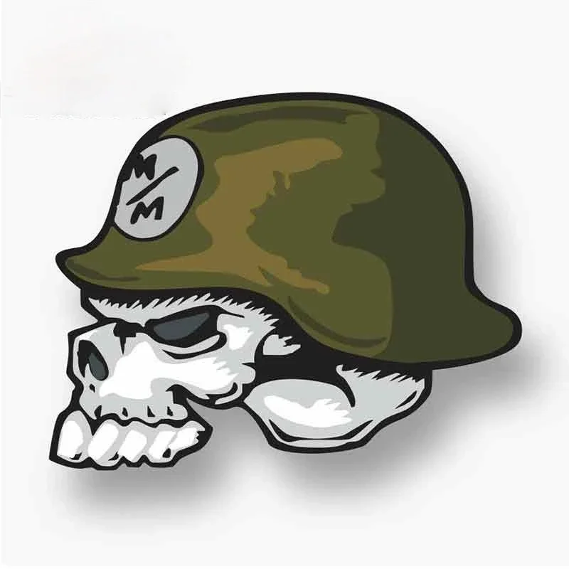 Classic for Metal Mulisha Skull Helmet Logo Oem Car Stickers Vinyl JDM Bumper Trunk Scratch-proof Camper Decal13cm X 11cm