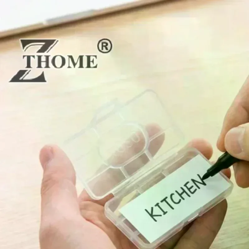 50Pcs Transparent Wire Sign Name Holder Display Identification Seal Case Plastic Cable Tie Marker Tag Cable Label Tag Box