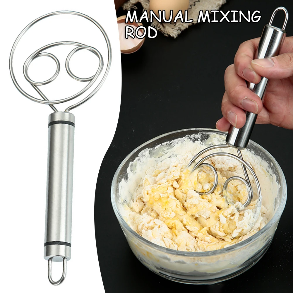 

1pc Stainless Steel Dough Mixer Labor-Saving Dough Egg Mixing Stick For Baking Dough Stirrer Kitchen Gadgets Kitchen Accessories