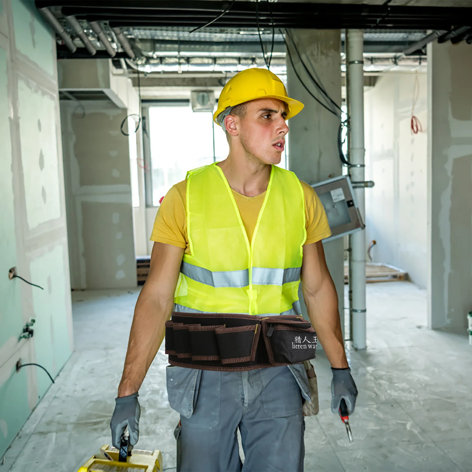 

Electrician Tools Organizer Waist Bag Multi Pocket Oxford Fabric Durable Tool Hanging Pouch for Efficient Work