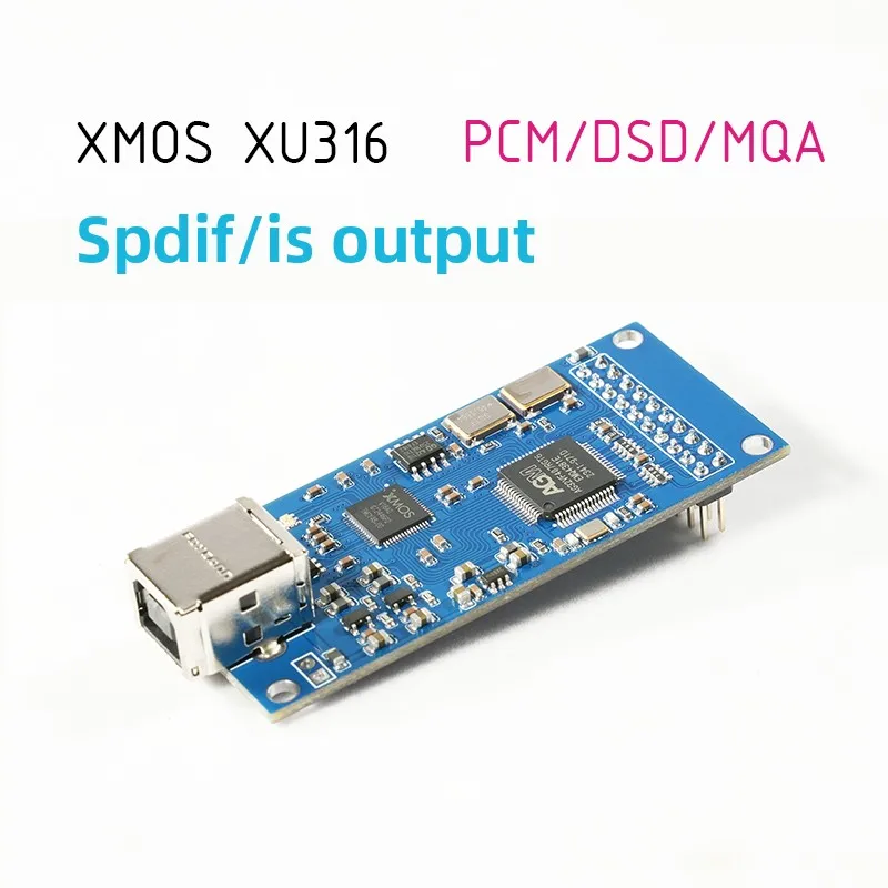 XMOS XU316 USB digital interface supports full expansion of MQA, DSD512 and PCM768.